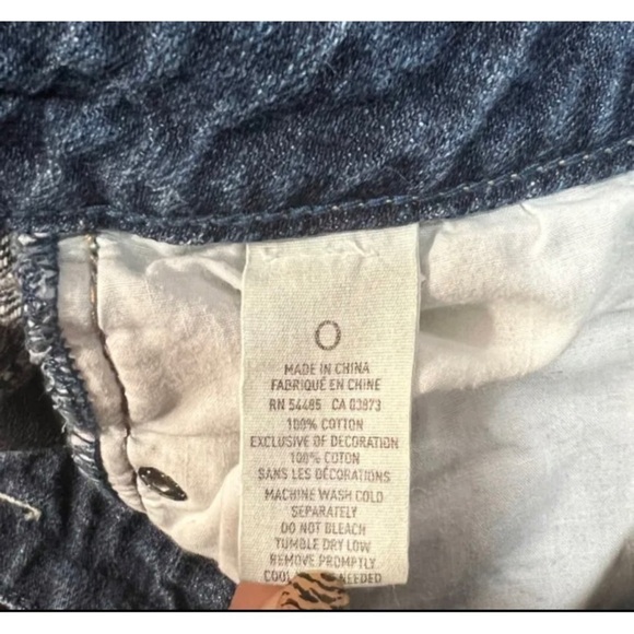 American Eagle Womens Sz 0 Distressed Raw Hem Denim Blue Jean Cut Off Shorts - Picture 4 of 5